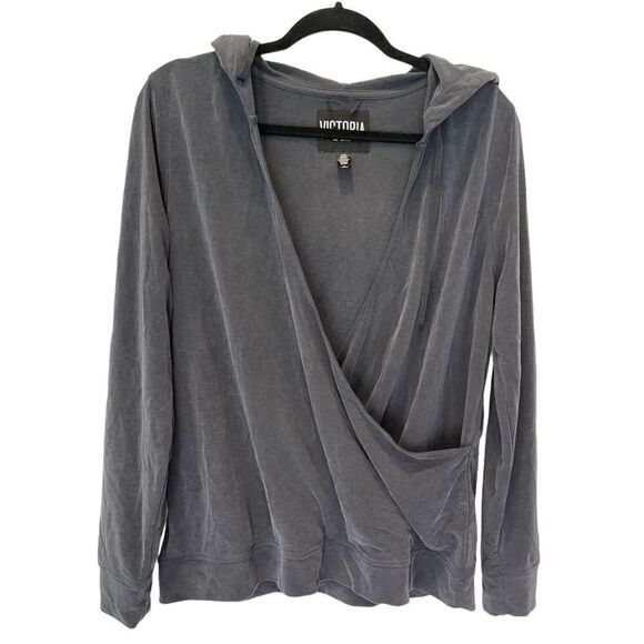 Victoria Secret Sport Hooded Long Sleeves Wrap Style Top.Size M - Picture 8 of 15